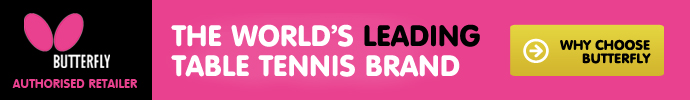 We are Butterfly approved retailers - Butterfly, the worlds leading table tennis brand.